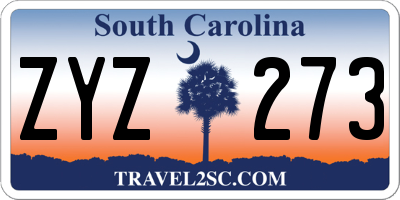 SC license plate ZYZ273