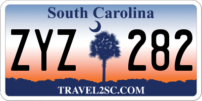 SC license plate ZYZ282