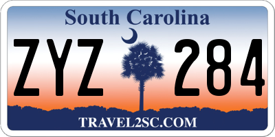 SC license plate ZYZ284