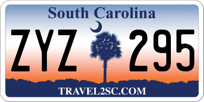 SC license plate ZYZ295