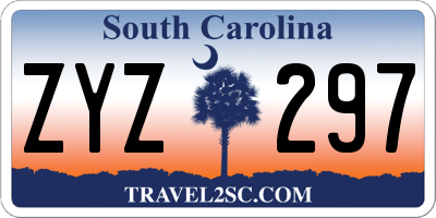 SC license plate ZYZ297