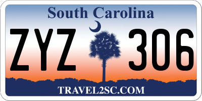 SC license plate ZYZ306