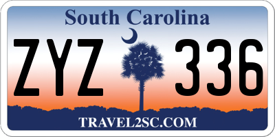 SC license plate ZYZ336
