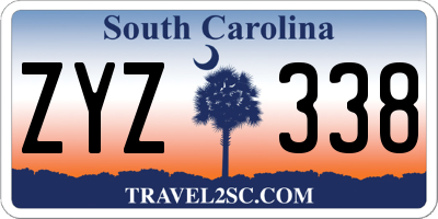 SC license plate ZYZ338