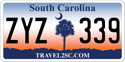 SC license plate ZYZ339