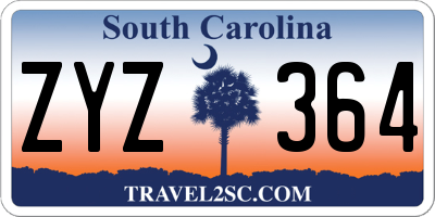 SC license plate ZYZ364