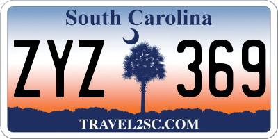 SC license plate ZYZ369