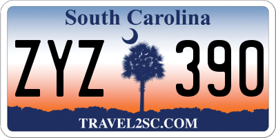 SC license plate ZYZ390