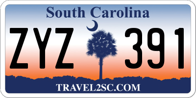 SC license plate ZYZ391