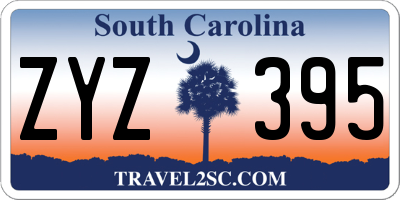 SC license plate ZYZ395