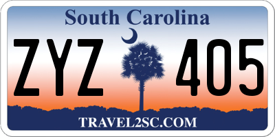SC license plate ZYZ405