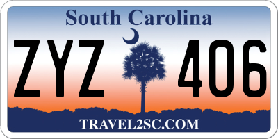 SC license plate ZYZ406