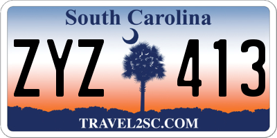 SC license plate ZYZ413