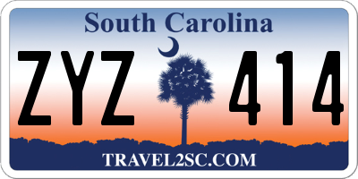 SC license plate ZYZ414