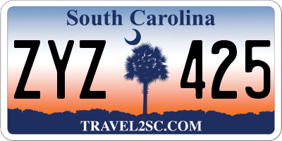 SC license plate ZYZ425