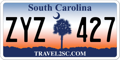 SC license plate ZYZ427