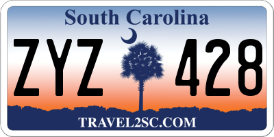 SC license plate ZYZ428