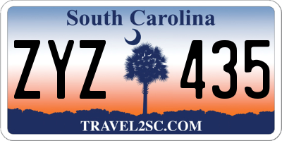 SC license plate ZYZ435