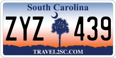 SC license plate ZYZ439