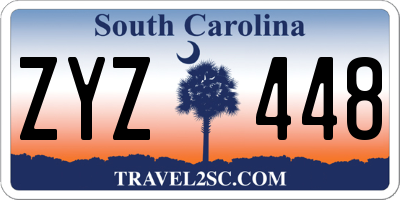 SC license plate ZYZ448