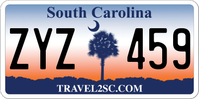 SC license plate ZYZ459