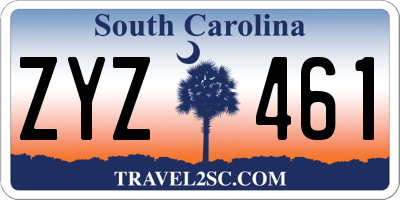 SC license plate ZYZ461