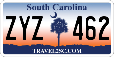 SC license plate ZYZ462