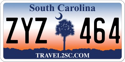 SC license plate ZYZ464