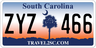 SC license plate ZYZ466