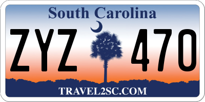 SC license plate ZYZ470