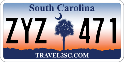 SC license plate ZYZ471
