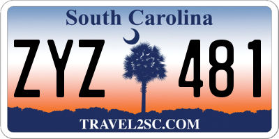 SC license plate ZYZ481