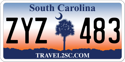 SC license plate ZYZ483