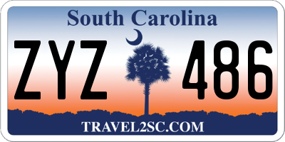 SC license plate ZYZ486