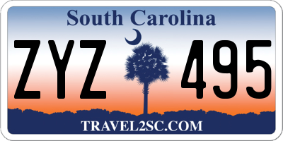 SC license plate ZYZ495