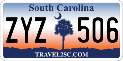SC license plate ZYZ506