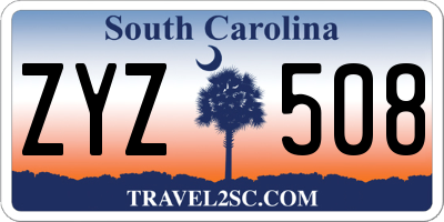 SC license plate ZYZ508