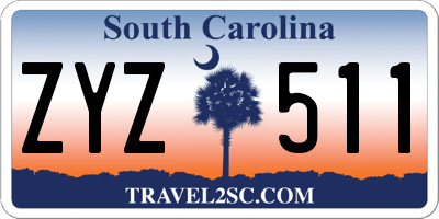 SC license plate ZYZ511