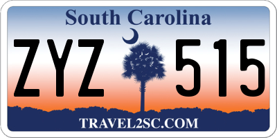 SC license plate ZYZ515