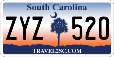 SC license plate ZYZ520