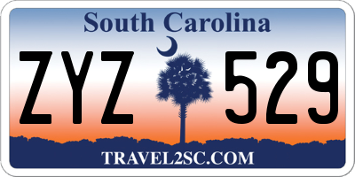 SC license plate ZYZ529