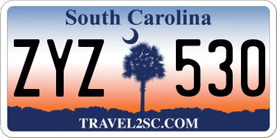 SC license plate ZYZ530