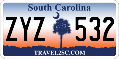 SC license plate ZYZ532