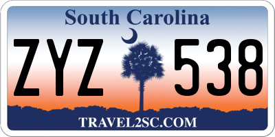 SC license plate ZYZ538