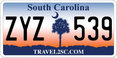 SC license plate ZYZ539