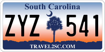 SC license plate ZYZ541