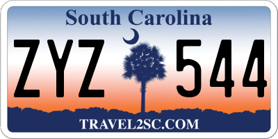 SC license plate ZYZ544