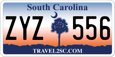 SC license plate ZYZ556