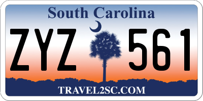 SC license plate ZYZ561