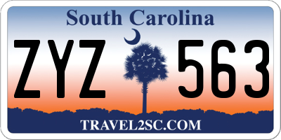 SC license plate ZYZ563